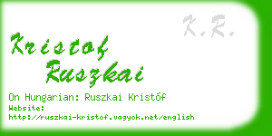 kristof ruszkai business card